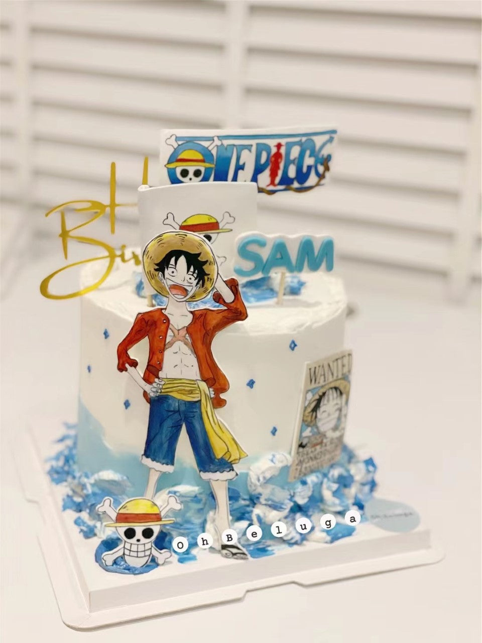 加高可食用糖牌海贼王 Tall-One Piece with gumpaste decor